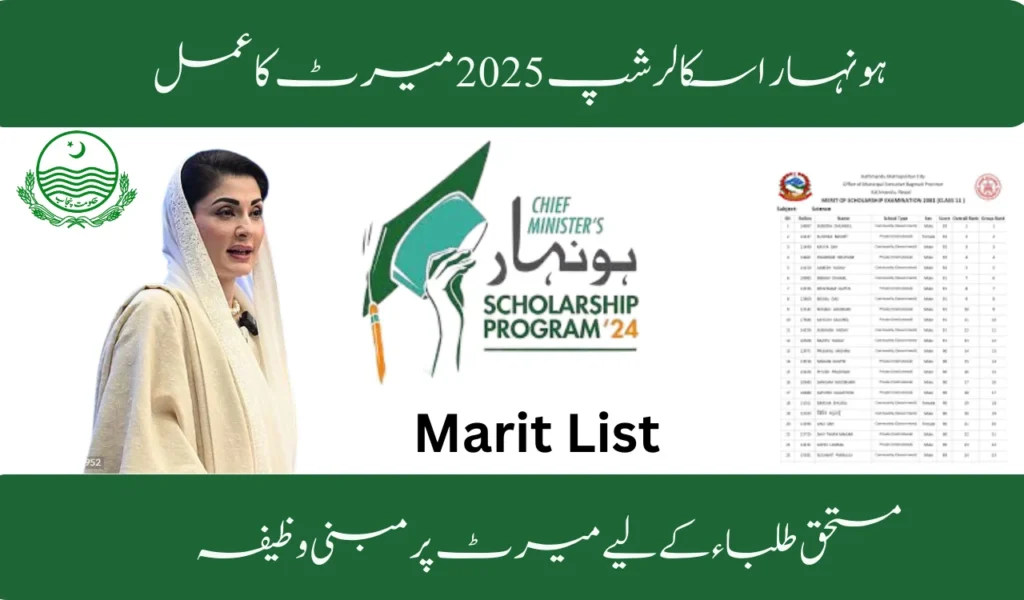 Honhaar Scholarship 2025 Merit Process