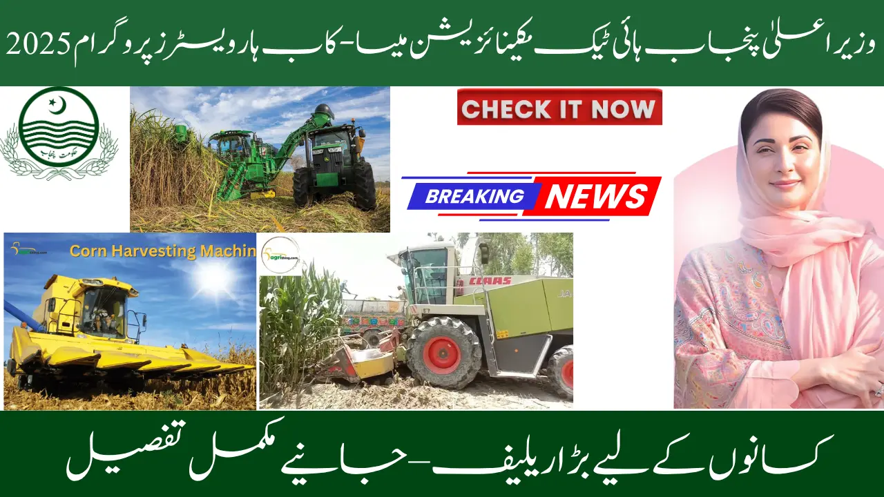 CM Punjab High-Tech Mechanization Mesa-Cob Harvesters Program 2025 - Check Now