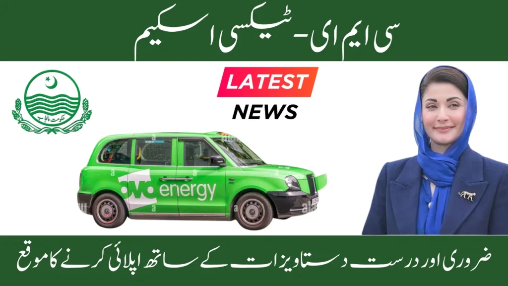 CM Punjab E-Taxi Scheme  2025 Required Documents