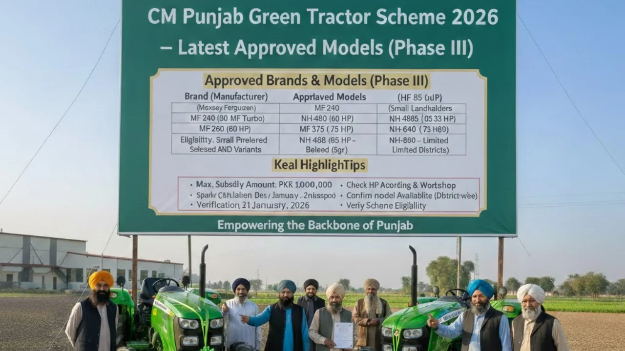 List of Approved Tractor Models & Brands – CM Punjab Green Tractor Scheme 2026